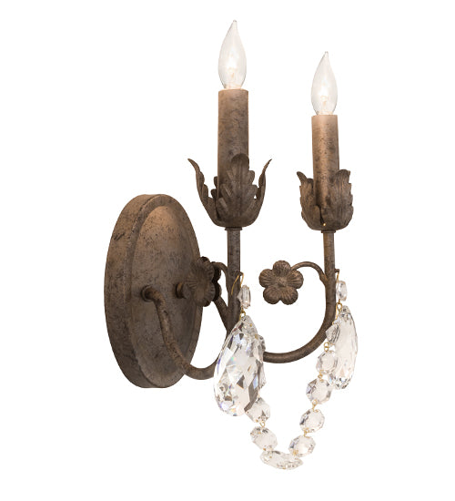 9.5" Wide Antonia 2 Light Wall Sconce