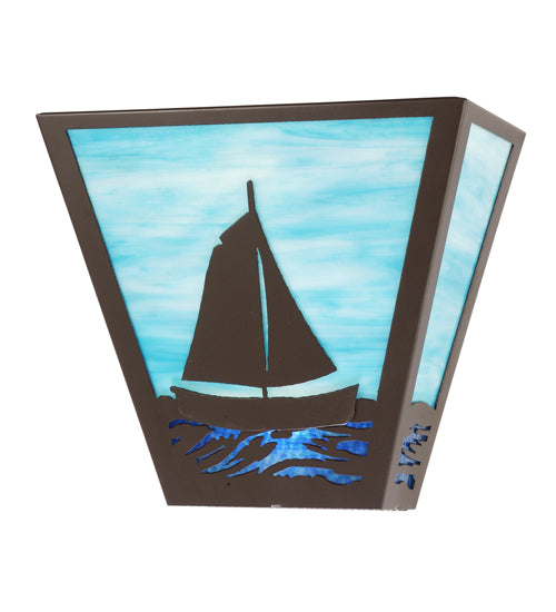 13" Wide Sailboat Wall Sconce