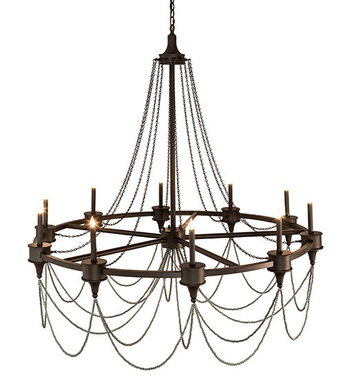 60" Wide Marcie 10 Light Chandelier