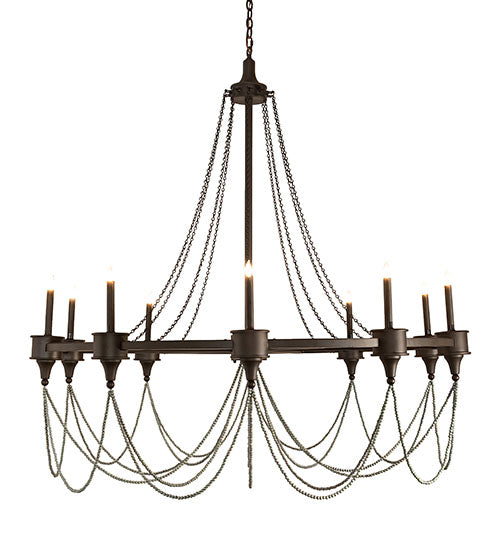 60" Wide Marcie 10 Light Chandelier