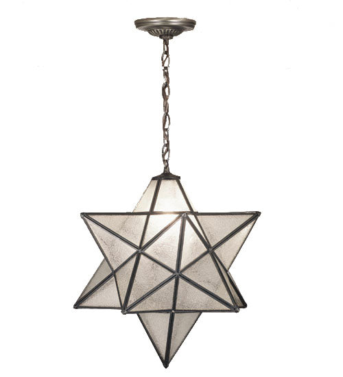 18" Wide Moravian Star Pendant