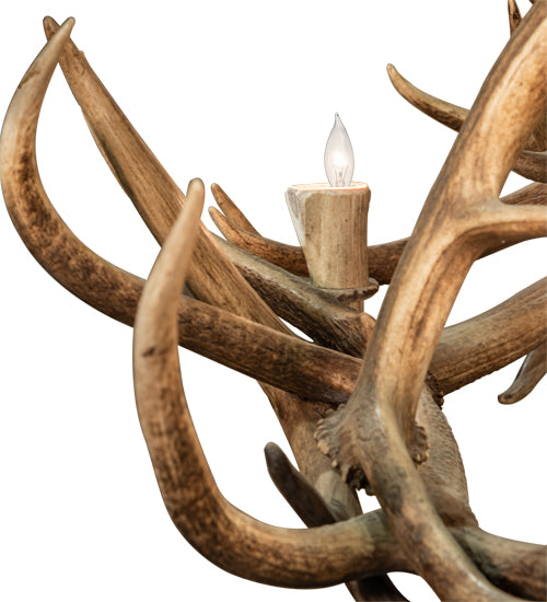 70" Wide Antlers Elk 18 Light Chandelier