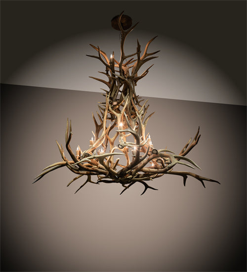 90" Wide Antlers Elk 20 Light Chandelier