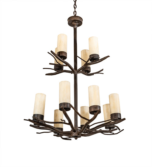 30" Wide Winter Solstice 12 Light Chandelier