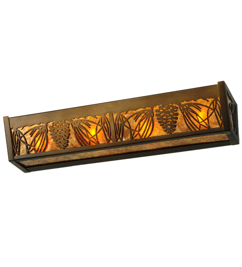 24" Wide Pinecone Inverted Vanity Light