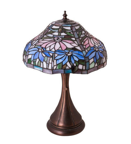 18" High Poinsettia Fluted Accent Lamp