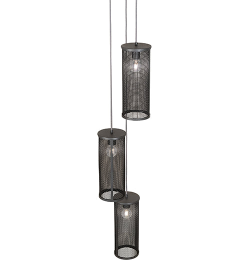 12" Wide Cilindro Cage Cascading Pendant