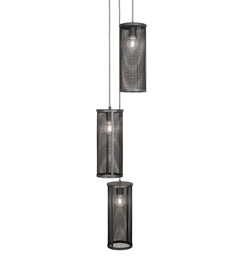 12" Wide Cilindro Cage Cascading Pendant