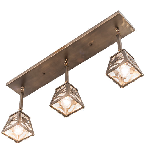 38" Long Whispering Pines 3 Light Pendant