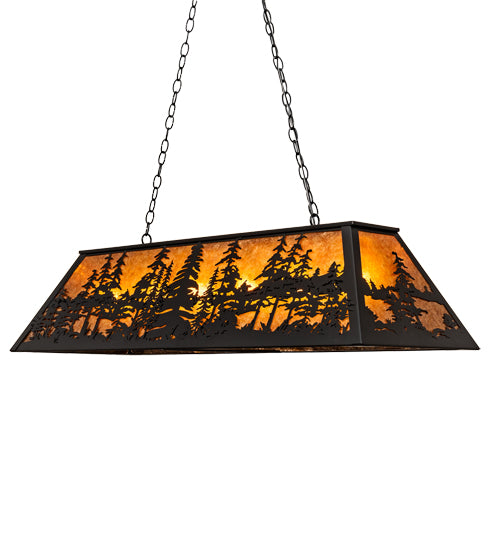 48" Long Tall Pines Oblong Pendant