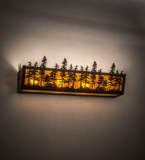 24" Wide Tall Pines Vanity Light