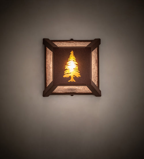 7" Wide Tall Pines Wall Sconce