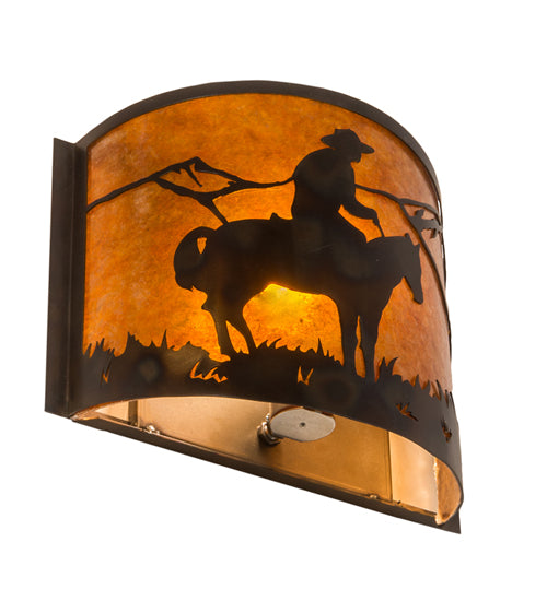 12" Wide Cowboy Wall Sconce