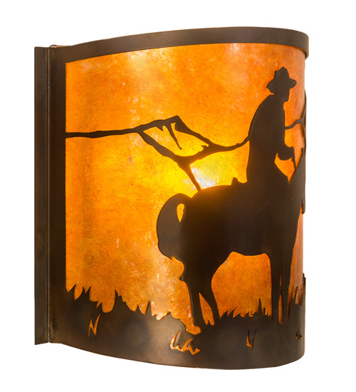 12" Wide Cowboy Wall Sconce