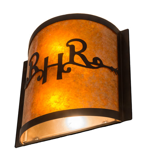 12" Wide Ridin Hy Personalized Wall Sconce