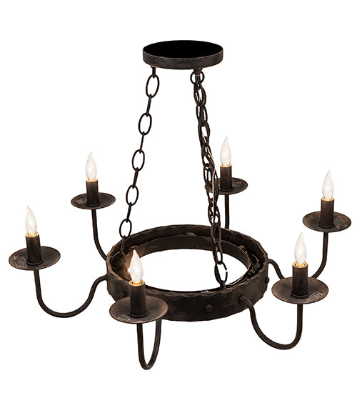 24" Wide Edinburgh 6 Light Chandelier