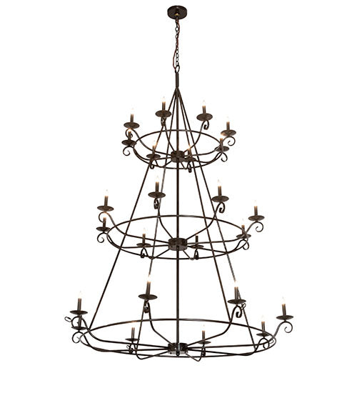 60" Wide Estrella 24 Light Three Tier Chandelier