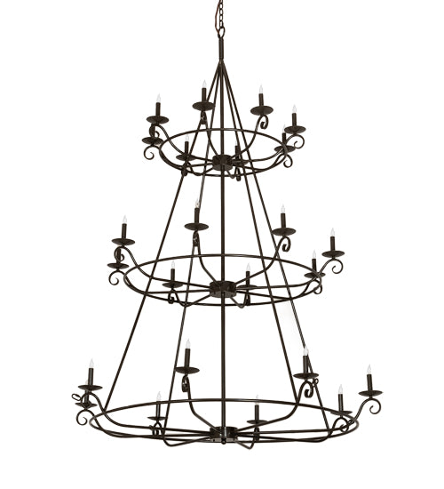 60" Wide Estrella 24 Light Three Tier Chandelier