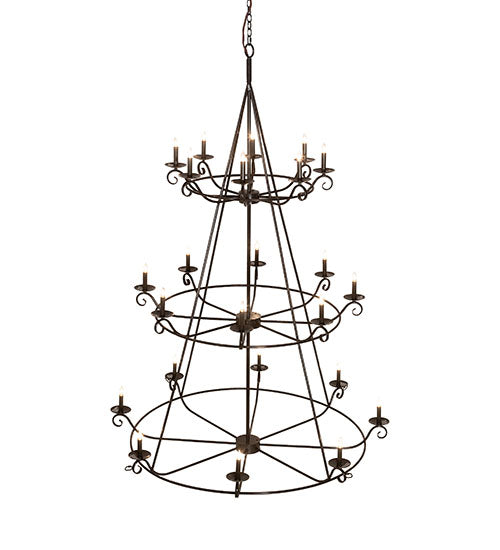 60" Wide Estrella 24 Light Three Tier Chandelier