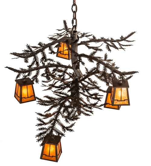 29" Wide Pine Branch Valley View 5 Light Chandelier