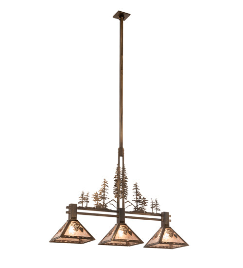 45" Long Tall Pines 3 Light Island Pendant