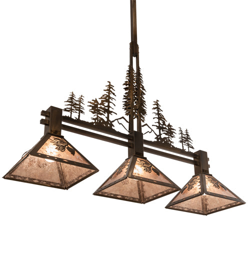 45" Long Tall Pines 3 Light Island Pendant