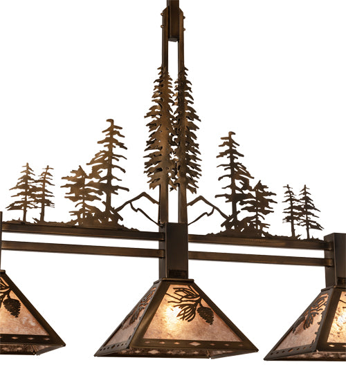 45" Long Tall Pines 3 Light Island Pendant