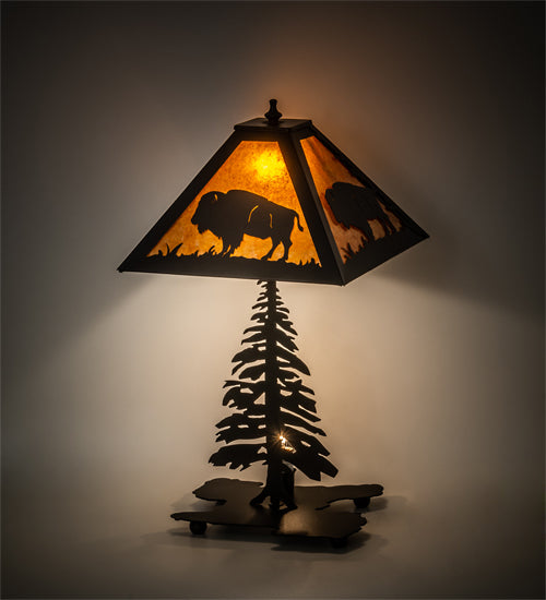 21" High Buffalo W/Lighted Base Table Lamp