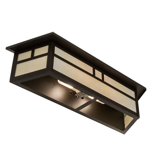 28" Wide Hyde Park Double Bar Mission Vanity Light