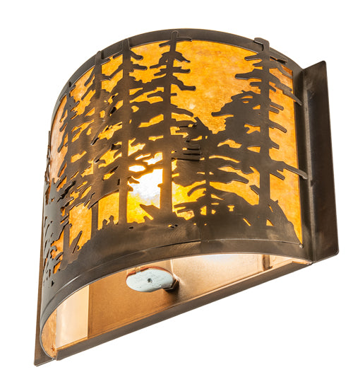 12" Wide Tall Pines Wall Sconce