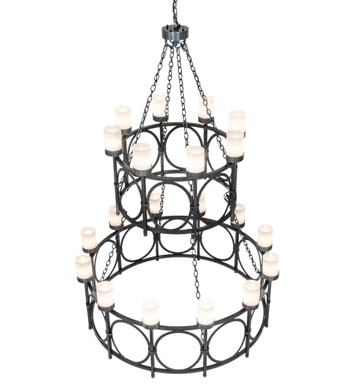 54" Wide Porta 20 Light Two Tier Chandelier