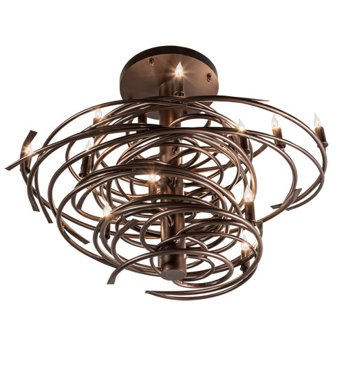 36" Long Cyclone 15 Light Chandelier