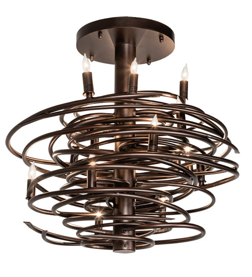 36" Long Cyclone 15 Light Chandelier