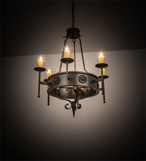 30" Wide Lorenzo 6 Light Chandelier