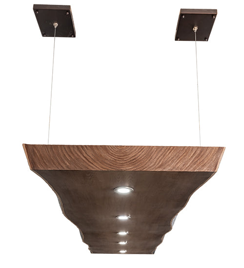 93" Long Live Edge Walnut Oblong Pendant