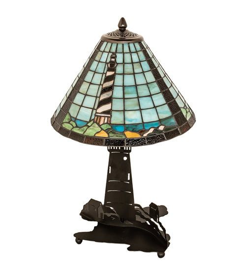 22.5" High Lighthouse Double Lit Table Lamp