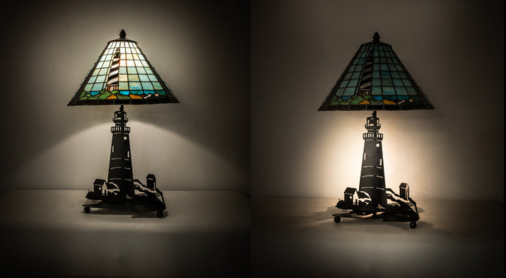 22.5" High Lighthouse Double Lit Table Lamp