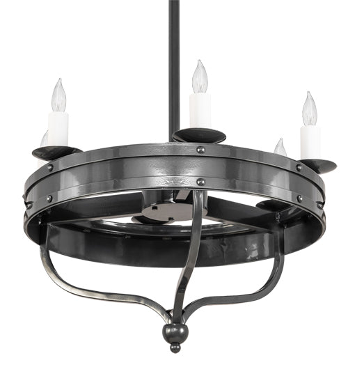 30" Wide Parnella 6 Light Chandelier