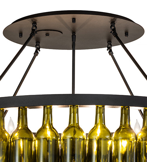 38" Wide Tuscan Vineyard Estate 36 Wine Bottle Chandelier