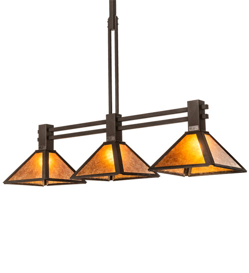 45" Long Soffe Mission 3 Light Island Pendant