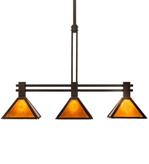 45" Long Soffe Mission 3 Light Island Pendant