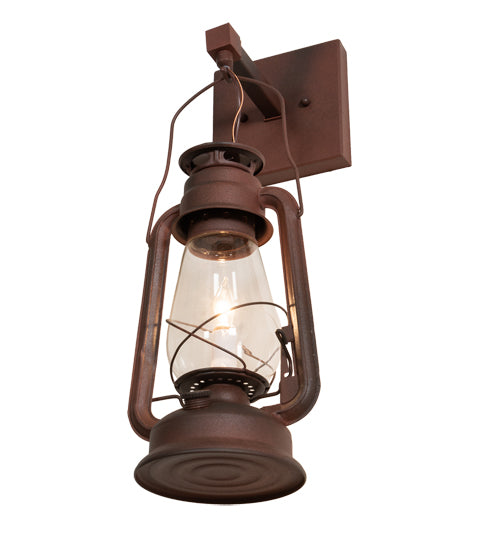 7" Wide Miners Lantern Wall Sconce