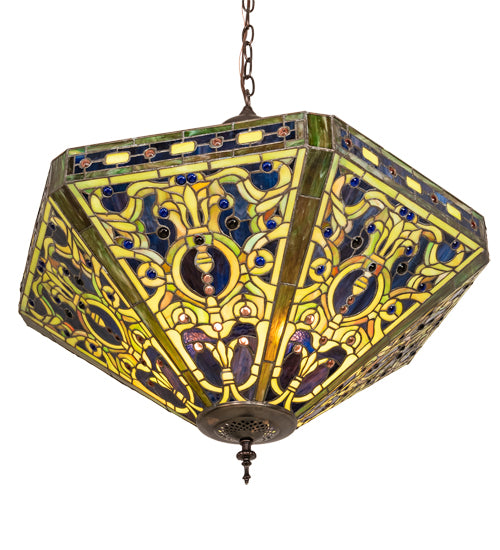 26" Wide Tiffany Elizabethan Inverted Pendant