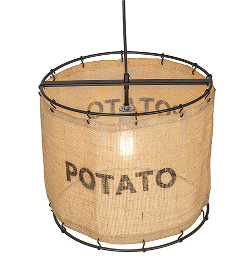 16" Wide Empire Potato Sack Pendant