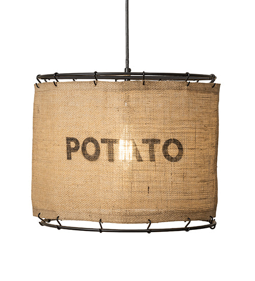 16" Wide Empire Potato Sack Pendant