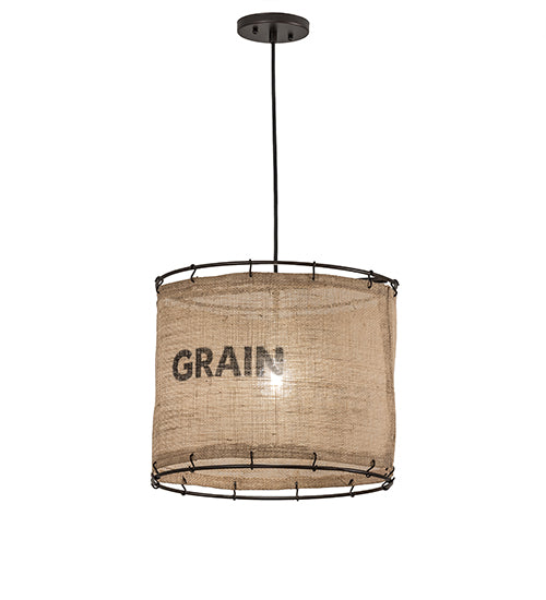 16" Wide Empire Grain Sack Pendant