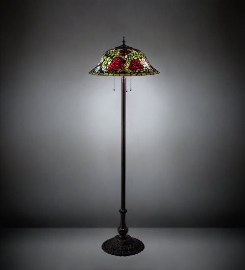 62" High Tiffany Rosebush Floor Lamp