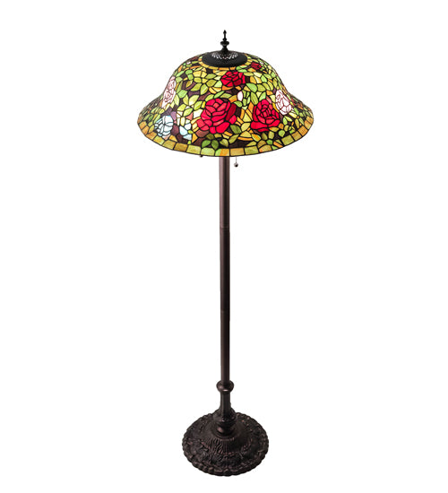 62" High Tiffany Rosebush Floor Lamp