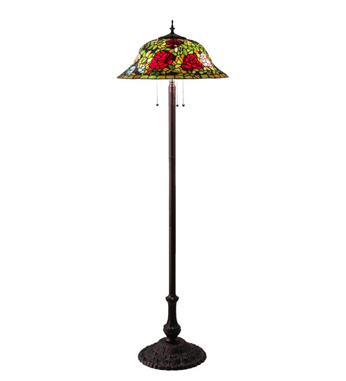 62" High Tiffany Rosebush Floor Lamp