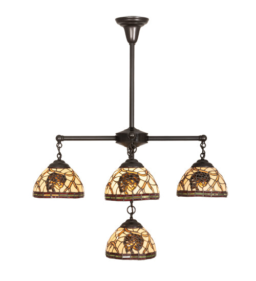 30" Wide Pinecone 5 Light Chandelier